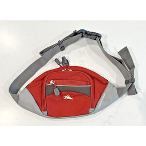 NWOT HIGH SIERRA Lumbar Pack Waist Fanny Pack Orange Grey Hiking Walking